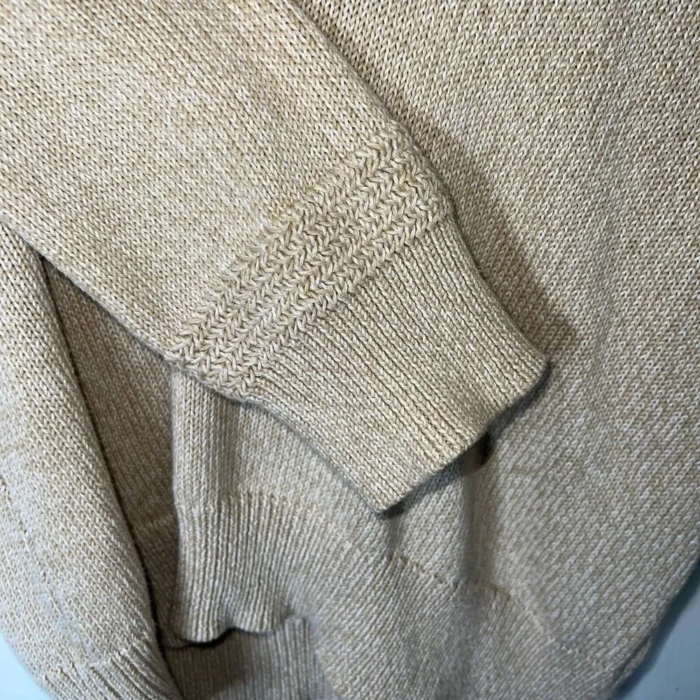 Ralph Lauren Womens Size  Medium Pullover Sweater Neutral Tan Knit Collared